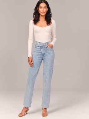 Abercrombie The Dad High Rise Curve Love Jeans